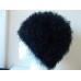 Hand knitted elegant and fuzzy beanie/hat  black  eb-18470697
