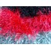 Hand knitted fuzzy and soft  beanie/hat  gray/red/black  eb-73667143