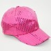 New Party Unisex Street Style Shining Bling Sequin Hat Baseball Cap Hot Pink  eb-64486079