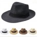 Fashion Hat   Fedora Trilby Wide Brim Straw Cap Summer Beach Sun Panama  eb-74876710
