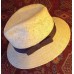 THE HATTER CO. Beige Straw Fedora Hat / Brown Bow / Style 5814  eb-15549760