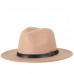 Unisex Fedora Brim Casual Jazz Hat Belt Woolen Outdoor Blend Cap Manhattan Suede  eb-23409481