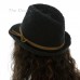 APT. 9 's BURN OUT Design FEDORA BLACK HAT Faux Suede TAN BAND Trilby Hat 888472875469 eb-89529635