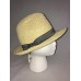 August Hat Company 's Straw Fedora Denim Ribbon Hat Packable Adjustable New 766288173576 eb-49236306