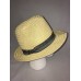 August Hat Company 's Straw Fedora Denim Ribbon Hat Packable Adjustable New 766288173576 eb-49236306