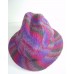 MUJER Millars Woven PURPLE PINK Tweed Wool Fedora Irish Country Hat CAP 7 1/4  eb-49065873