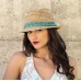 Wallaroo Tahiti Fedora Red 's Sun Hat One Size Adjustable #7042 877824005951 eb-15575882