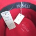 Vtg GEORGE BOLLMAN & Fedoria Red Wool Felt Hat  Black Bow  Fedora 22.5"  7 1/8  eb-53091818