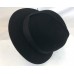 Vintage 1950 Fedoria Peachfelt Wool Black s Fedora Felt Mod Go Go Hat Cap  eb-92958144