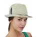 C.C Unisex Weaved Paper Feather & Band Spring Summer Trilby Fedora Hat  eb-07541854