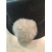 Santelli Francesca Wos Hat Fedora One Size Gray Wool Pom Pom Ball Italy T24J  eb-07577852