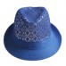   Summer Hollow Top Crown Fedora Hat Trilby Beach Jazz Cap Cotton Blend  eb-86224375
