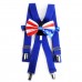 Blue & Red Stars & Stripes 4th Of July  Suspenders  Fedora Hats & Bow (FOJ1706)  eb-32745689