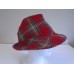 Red Black Plaid URBAN CHIC Large Fedora Trilby Urban Gangster Hat  eb-88182398