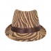 Animal Print Ribbon Band Fedora Straw Hat  Different Colors & Prints Avail  eb-51536394