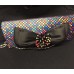 Whittall And Shon Black Hat Multi Color Polka Dotted Feathers Derby Church Purse  eb-55287726