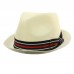 's Sharp Summer Lightweight Linen Derby Fedora Upturn Brim Hat  eb-64844365