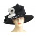 's Church Hat  Dress Formal Hat  Black/Ivory  H856  eb-28420713