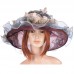 Royal New s Kentucky Derby Church Hat Dress Organza Tea Party Wedding Hat  eb-44222435