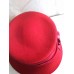 Betmar New York Red Wool Derby/Tea/Church Hat Satin Band and Bow  eb-08686465