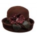 "Forget me Not" Derby Brown Felt (H8)  eb-69477379