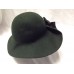 LADIES 100% WOOL W/BRIM Derby Style Hat Axcess Brand Made In England Dark Green  eb-97100282