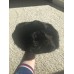 Vintage Dark Brown Faux Mink Fur Beret Hat with PomPom  eb-11811954