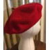 Red 100% Wool Beret 's Hat Cap  eb-77896459