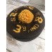 Vintage Knit Tam O Shanter Hat Brown With Yellow Writing & Pom 3's And 8's Golf  eb-04782166