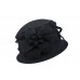s Ladies 1920s Winter 100% Wool Cap Crochet Bucket Church Floral Hat A219  eb-87051786