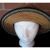 New ERIC JAVITS Squishee Straw Bucket Sun Hat Natural Neutral with Black Trim  eb-83105138