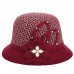 Ladies  Cloche Hat Felt Bucket Fedora Bowler Dome Flower Caps Hats  eb-54102728