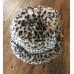  EVERITT Faux Fur animal print s BUCKET HAT Brown beige Lined  eb-79722214