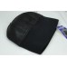 Black Shearling Leather Fur Knit Beanie Cuff Round Bucket Winter Ski Hat MXXL  eb-90162148