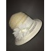 Nine West 's Packable Two Tone Bucket Hat White Beige Flower One Size New 887661292230 eb-32558568