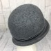 Nordstrom 's Vintage Style 100% Wool Cloche Bucket Bell Gray Made in Italy  eb-94199442