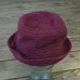 's Mulberry Purple Chenille Soft Crushable Foldable Bucket Cloche Hat M  eb-21113798