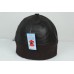 Brown Leather Shearling lined Knit Beanie Cuff Round Bucket Ski Winter Hat MXXL  eb-90417767