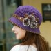 Crochet  Knitted Decor Flowers Warm Beret Ski Cap 2017 Winter Hat Ladies  eb-78653225