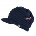 Unisex Winter Visor Beanie Knit Hat Cap Crochet   Ski Thick Warm Acrylic  eb-27554268