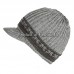 Unisex Winter Visor Beanie Knit Hat Cap Crochet   Ski Thick Warm Acrylic  eb-27554268