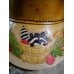 VISOR LEATHER  RACCOON IN BASKET  hand carved and crafted.   eb-24891281