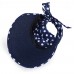 Polka Dot  Girl Straw Hat Sun Visor Wide Brim Foldable Rollup Bowknot Cap   eb-95680206