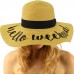 Fun Verbiage Elegant Wide Brim 4" Summer Derby Beach Pool Floppy Dress Sun Hat  eb-41541546