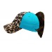 High Ponytail Bun Cheetah Leopard Cap Hat Black Brown Turquoise Blue Beige Pink  eb-84238478