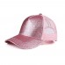 C.C Ponycap Messy High Bun Ponytail Adjustable Glitter Mesh Baseball CC Cap Hat  eb-39086324