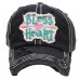 ADJUSTABLE BLESS YOUR HEART CAP HAT BLACK/GRAY TURQUOISE OR BEIGE PINK BLUE  eb-85443849