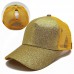 2018  Ponytail Baseball Cap Sequins Shiny Messy Bun Snapback Hat Sun Caps  eb-74937686