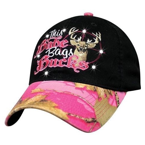 Women's Black Pink Camo Hat Country Muddy Southern Girl Hunt Deer Hunting Hat 