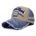 Unisex Vintage Baseball Cap   Adjustable Denim Distressed Trucker Hat MA  eb-33572959
